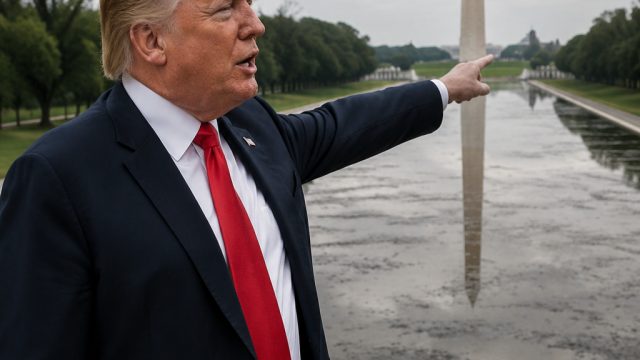Trump's Claims of Vandalism at Reflecting Pool Spark Controversy