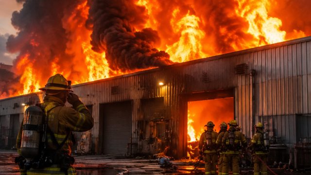 Ongoing Battle: Uncontainable Blaze at Boyle Heights Facility