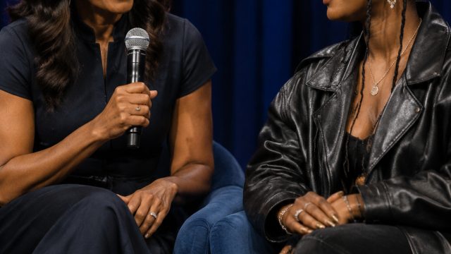Celebrating Creativity: Michelle Obama Engages with Tems at New Center