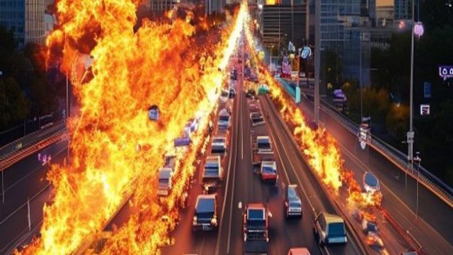Massive Electronics Blaze Disrupts Traffic on Major Highway
